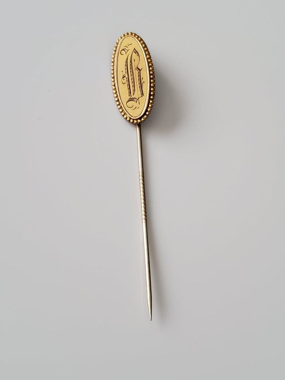 Vintage R Monogram Stick Pin